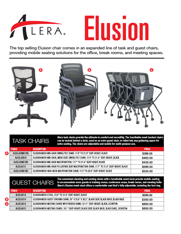 Alera Elusion Seating flyer